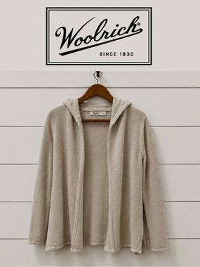 WOOLRICH beige Open front cardigan size S